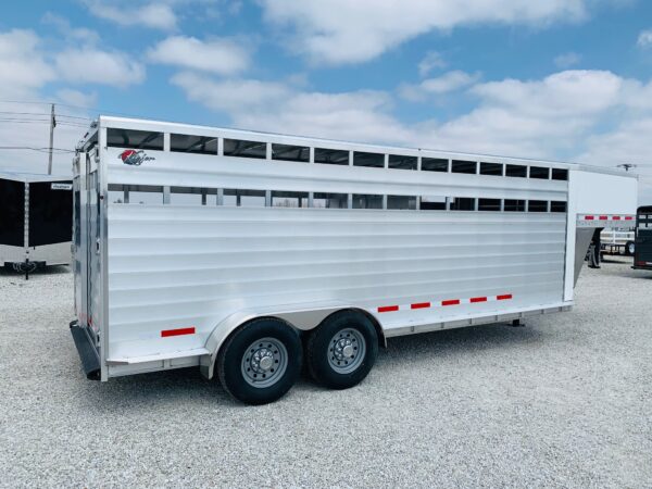 2021 kiefer aluminum livestock trailers 7x20