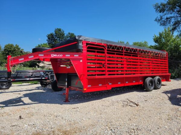 2024 delco livestock trailers 24ft gooseneck