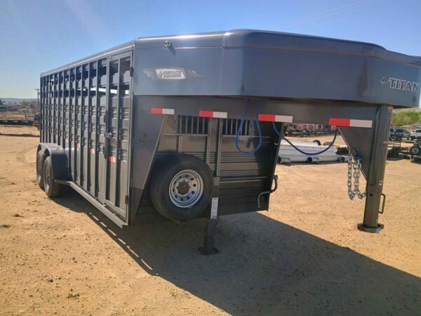 2025 titan livestock trailers 20ft stock trailer